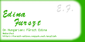 edina furszt business card